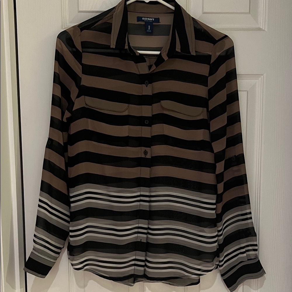 Sheer Striped Top